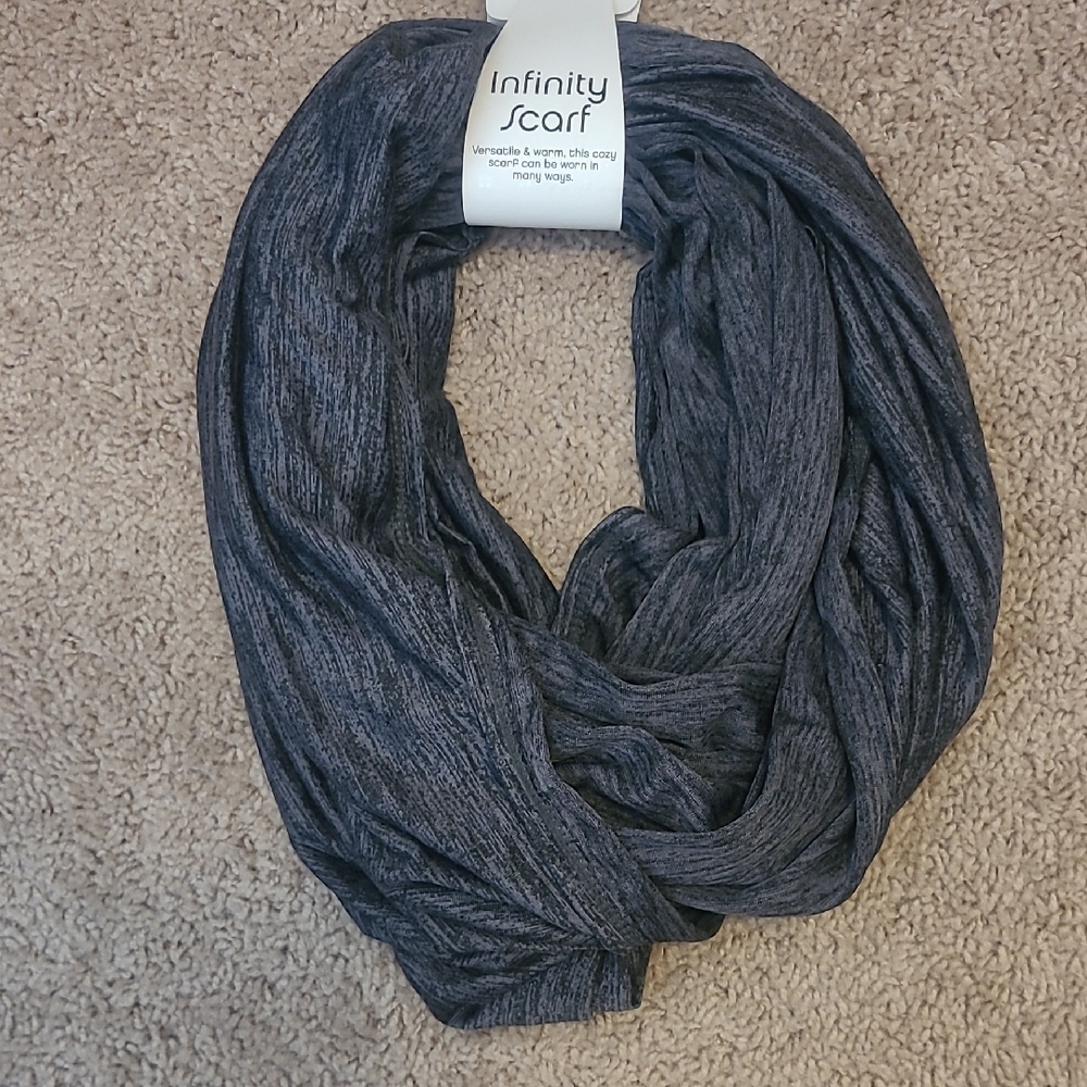 Infinity Scarf in Charcoal Gray